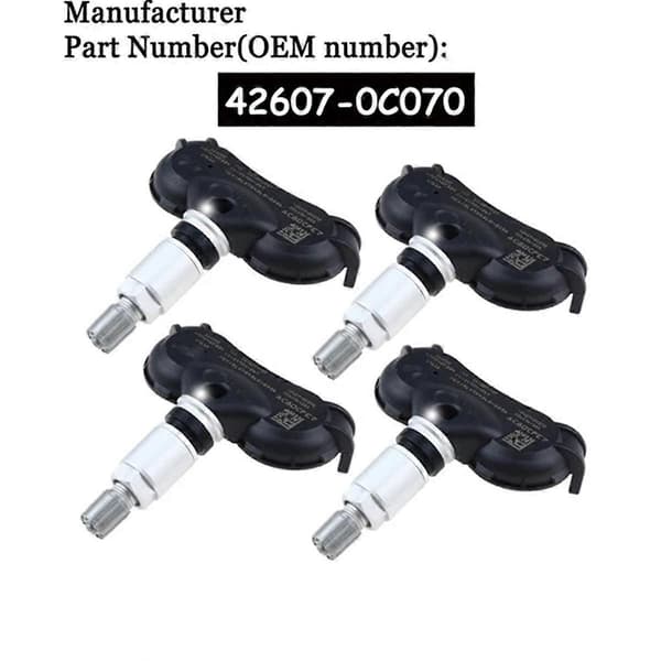 4 stk. 315Mhz TPMS Dæktrykssensor til Sequoie Sienna 42607-0C050 42607-08010 42607-0C030
