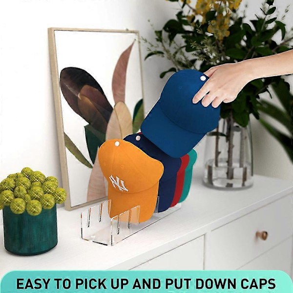 Hat Stativ til Baseball Caps, Hat Hylder Display Opbevaring til 14 Baseball white