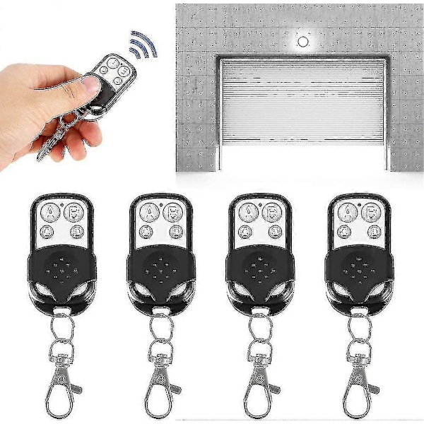 4st Elektrisk Trådlös Kloning Fjärrkontroll Fob Universellt Larmsystem Dörr Garageportsöppnare 4 Kanaler 4 Knapp Nyckelring Stöldskydd