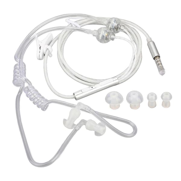 Luftslange Ørepropper, Strålingsfrie, Støyreduksjon, 3.5mm Headset