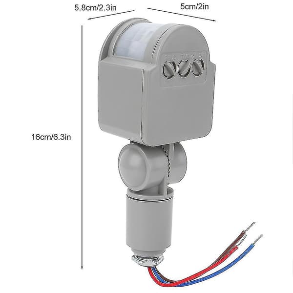Intelligent infrarød bevegelsessensor for menneskekroppen, LED-lys sensor 85-265v