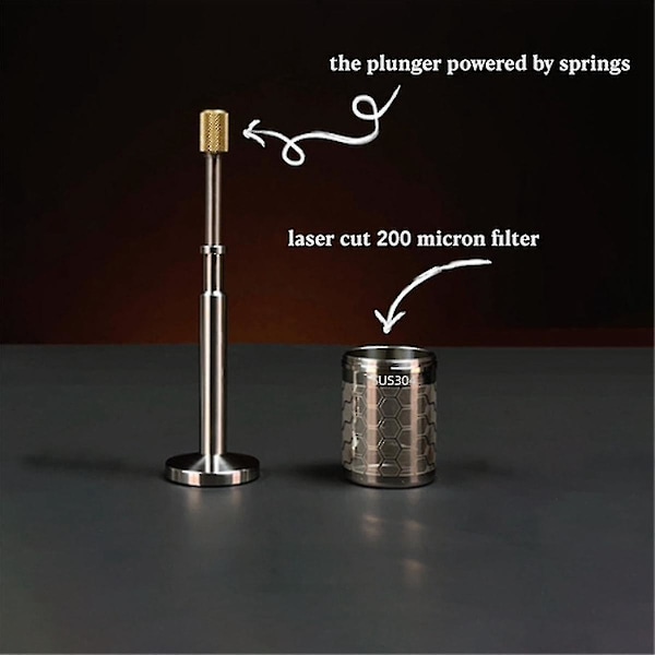 Bärbar fransk kaffebryggare och tepress - Final Press Maker - Kaffefilter - Återanvändbar - Fyllig kaffepress