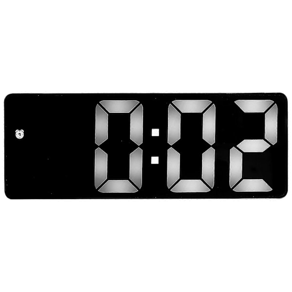 Bordsklocka Modern Väckarklocka Klockradio Digital Klocka Stor Display Ljus Väckarklocka Black 16.8x7.2x4cm