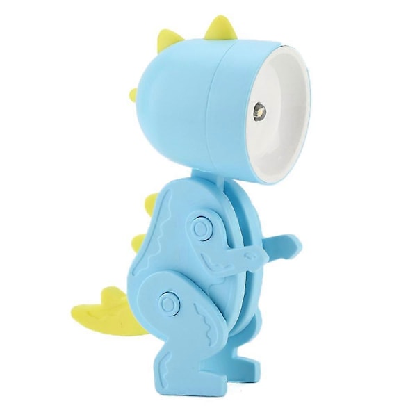 Nattlampa Barnlampa Mini Dinosaurie LED Skrivbordslampor Söt DIY Portabel med Justerbar Vinkel för Barn Studenter Sovrum Bokstöd Barnrum Light blue