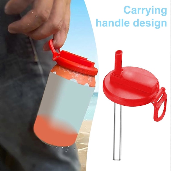 Läskburkslock med sugrör BPA-fria återanvändbara burklock för standard dryckesburkar BPA-fritt campingburkslock för spillskydd 4A