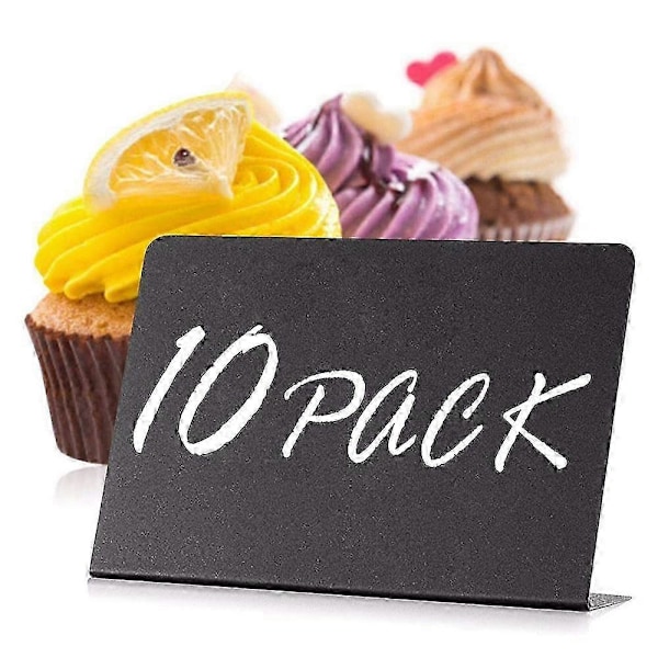 10-pack Mini Svarta Tavlor 10x7,5cm Små Svarta Tavlor Mini Svarta Tavlor För Mat Svarta Tavlor Buffé Skyltar