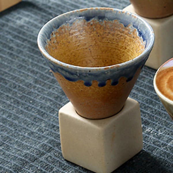 200 ml Japansk Keramikmugg Kaffemugg Lattekopp med Bas Keramisk Mugg
