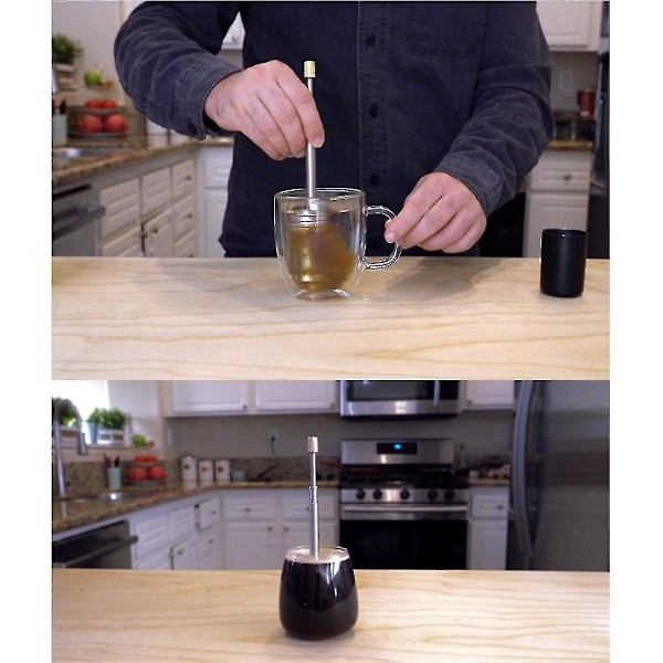 Bärbar fransk kaffebryggare och tepress - Final Press Maker - Kaffefilter - Återanvändbar - Fyllig kaffepress