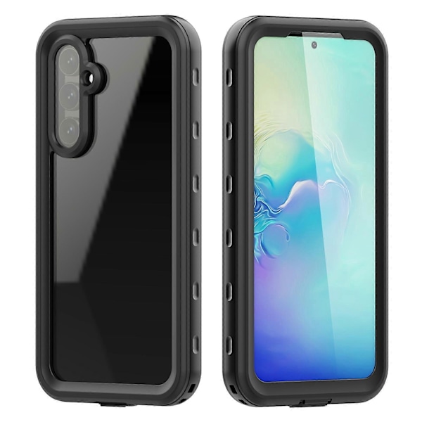 För Samsung Galaxy A54 5G RedPepper Transparent Prickig Stöttålig Vattentätt PC + TPU Mobilskal
