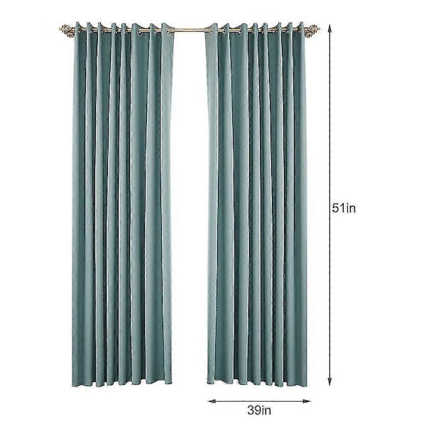 Mörkläggningsgardiner för sovrum med öljetter, isolerade rumsgardiner för vardagsrum, set med 2 paneler (39*51in) Kaffe 39w X 51l tum