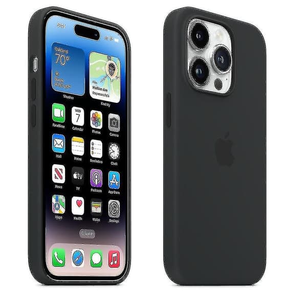 Apple iPhone 14 Pro silikondeksel med MagSafe – midnattsvart