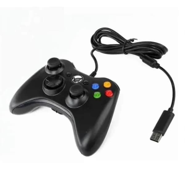 Kablet Gamepad til Xbox 360 Universal Vibration Kablet Joystick Gaming Controller til Android til PC Sort (FMY)