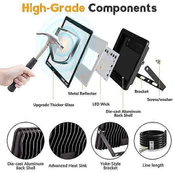 LED Floodlight, 200w 25000lm Udendørs LED Floodlight, 6000k LED Floodlight