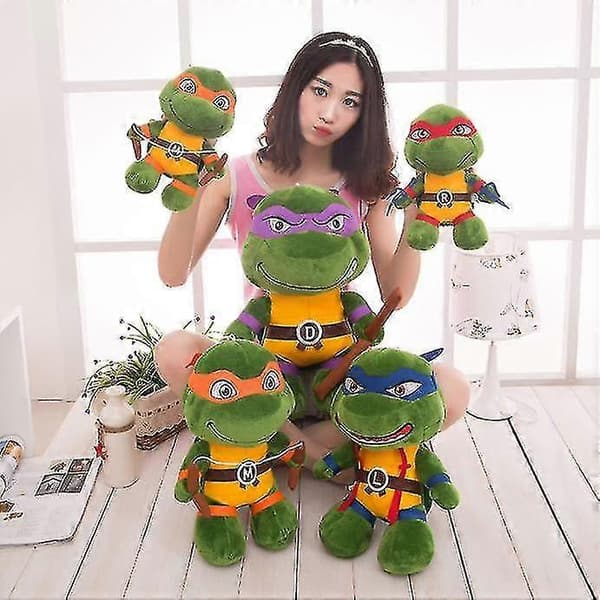 Sköldpaddor Plysch Plushie Samlarobjekt Ninja Plushies B Red 25CM