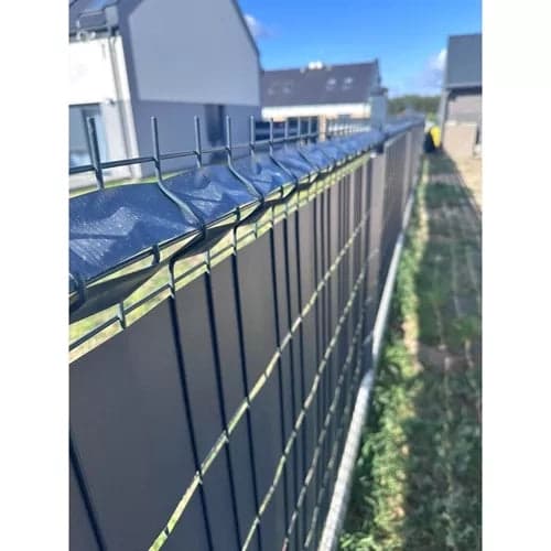 Gjerdebånd PVC antrasitt 4,75x3500 cm 450 g/m² inkl. 25 klips