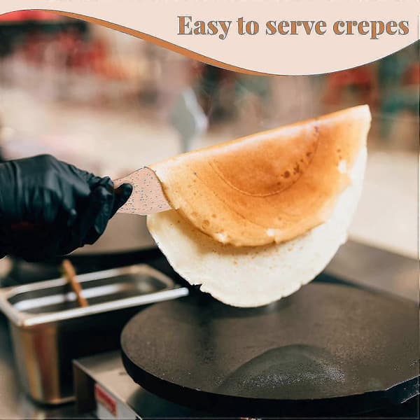 Crêpe Spreder Spatel Og Øse Sæt, til Nonstick Disc Pan Crêpe
