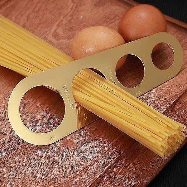 4 Hål Hög Precision Spaghetti Mätare 430 Rostfritt Stål Portionskontroll Spaghetti Mätverktyg Köksredskap Golden