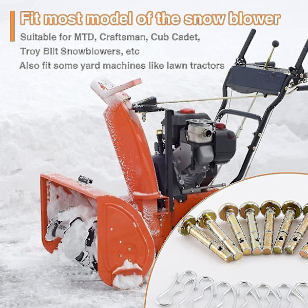 2024, 20 Set med Skärbultar & Splint för Snöslunga - Ersättnings Skärbult 738-04124 och 714-04040