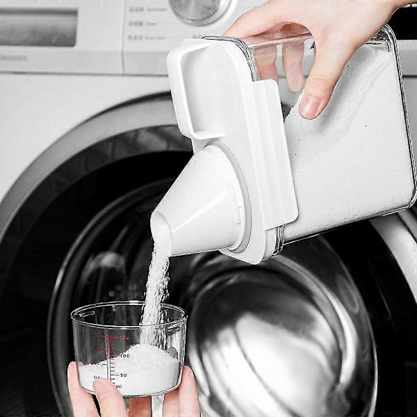 Lufttät Tvättsåpapulverbehållare Pulverförvaringslåda Klar Tvättsåpa 1800ML