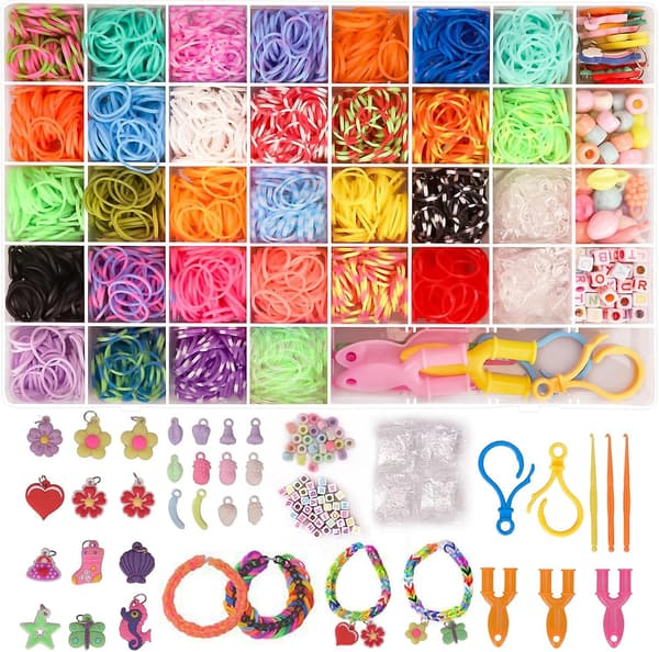 2500+ Elastikker Sæt, 30 Farver Elastik Twist Elastikker Til DIY Genopfyldning Armbånd Fremstilling Håndværk Sæt