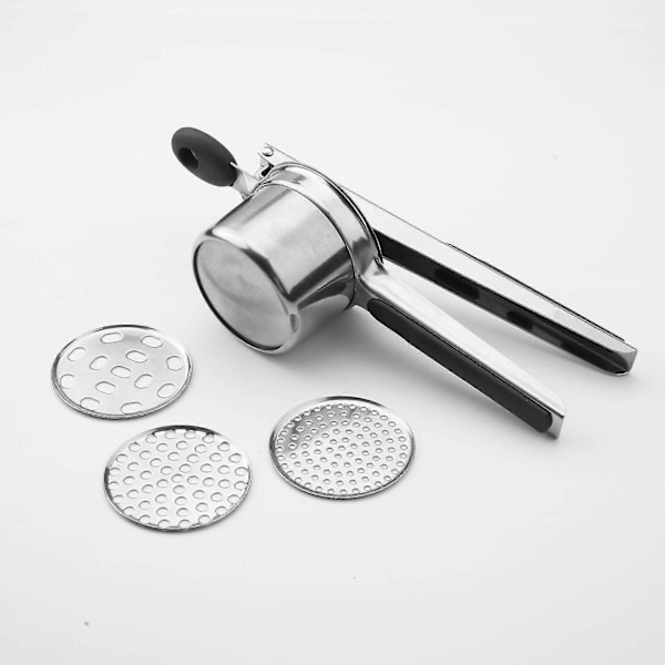 Potatisstöt, 304 Rostfritt Stål Potatispress Fruktpress Med Mjukt Halkfritt S, Håldiameter 0,3cm
