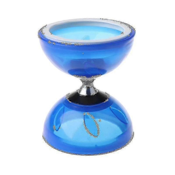 Diabolo Set Trippel Kullagerkoppling Matchande Färgade Fiberhandpinnar, Diabolosnöre & Väska-hy Deep Blue Small