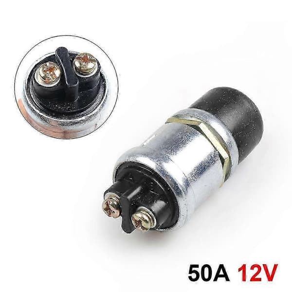 12V 50A Vattentät Strömbrytare Tryckknapp Båt Track Horn Motorstart