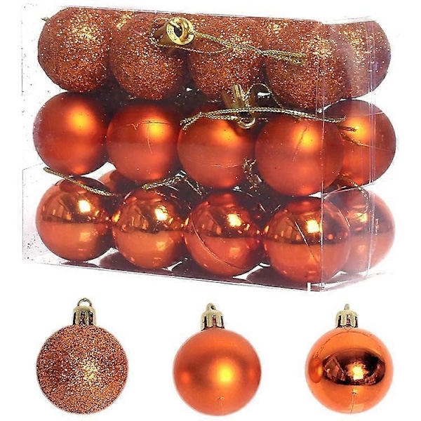 1 Ask 3cm Hem Julgransdekor Boll Prydnad Hängande Julgransfest Ornament Dekorationer Gold