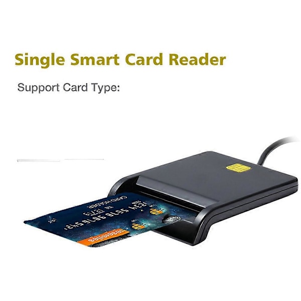 USB Smart Card Reader til Bankkort IC/ID EMV Kortlæser Høj Kvalitet til Windows 7 8 10 til Linux