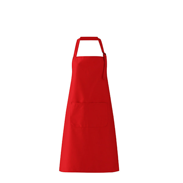 1-pack Haklappsförkläde - Unisex Rött Förkläde i Bulk med 2 Rymliga Fickor Maskintvättbart för Kök Hantverk BBQ Ritning(FMY)