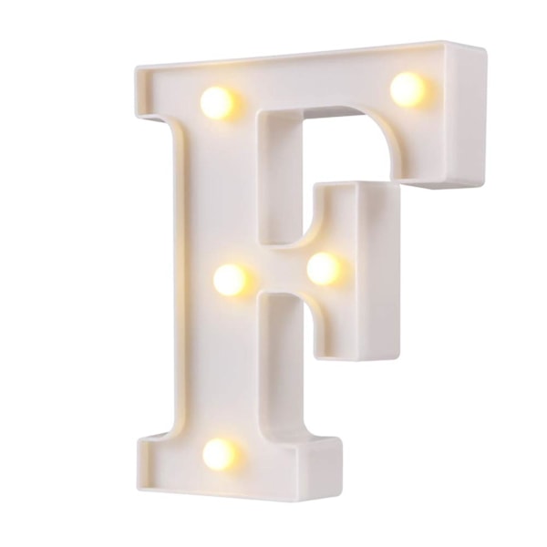 ZHOUBA LED Bokstavslampa Strömbrytare Design Vattentät Alfabet Bokstav Nattlampa för Fest Klubb Bar F