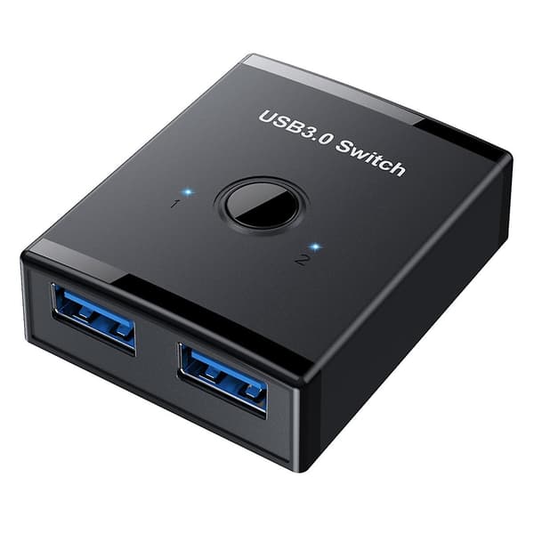 KVM USB HUB 3.0 Switch Väljare KVM Switch för PC Tangentbord Mus Skrivare 1 PC Delar 2 Enheter