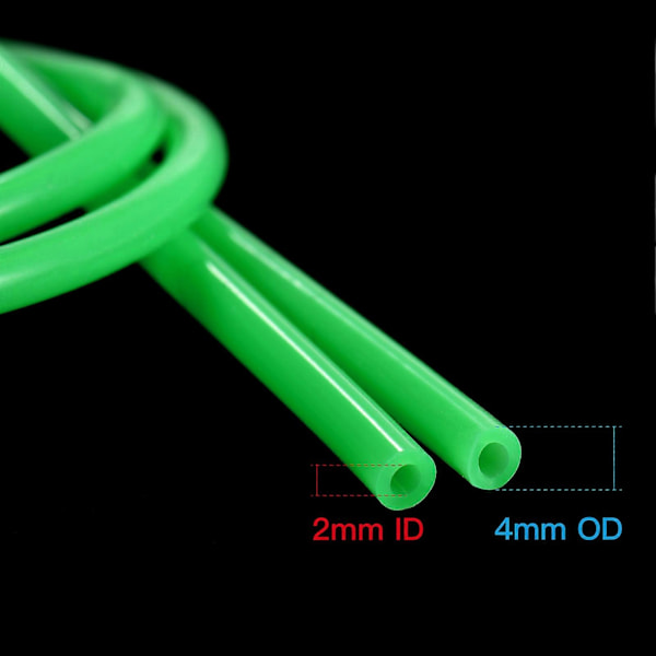 Grön Silikonslang Livsmedelsgodkänd Silikongummislang Flexibel Slang Vattenrör för Pumpöverföring Livsmedelsmaskiner Anslutningsrör, 2mm ID x 4mm OD