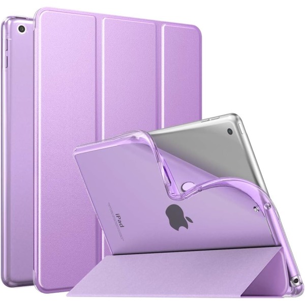 Lila iPad 10.2- case för iPad 9:e generationen 2021/iPad 8:e generationen 2020/iPad 7:e generationen 2019, mjukt frostat cover Smal case med S