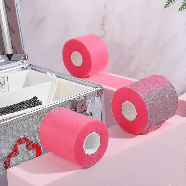 3 stk. Atletisk Forbindingstape til Sport, Forbindingstape 7 cm x 27,4 meter (Farve: Pink)