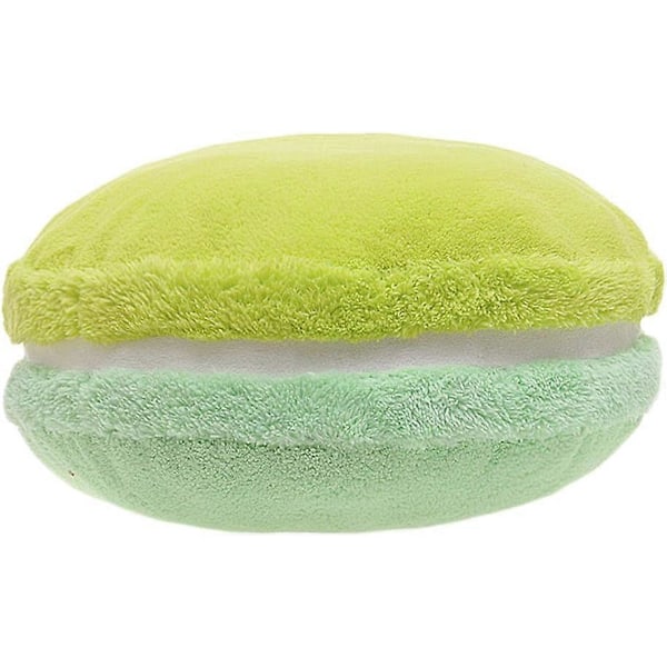 Macaron Kudde Plysch Ryggstöd Kudde Mikropärla Prydnadskudde Rund Sittdyna Heminredning Kudde 14,5\" Gradient Grön
