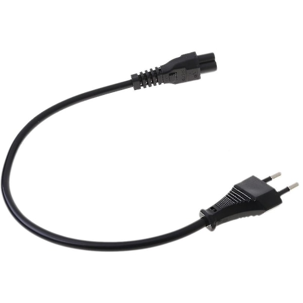 Strömadapterkabel EU 2-polig hane till IEC 320 C5 Mickey för bärbar datorströmförsörjning 30 cm