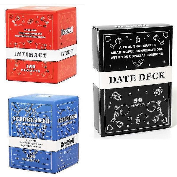 Intimacy Deck av Bestself - Fullt Engelska Romantiska Parspelkort Kärleksfull Dialog Red