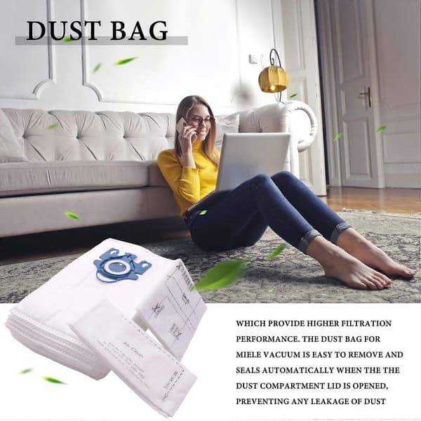 15 st Dammsugarpåsar för GN AirClean 3D Efficiency Ersätter GN Dammsugarpåse Par