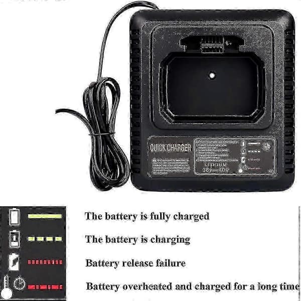 Lcs36 Lcs40 Batterilader for Black And Decker 36V 40V Max Litium-batteri Lbxr36 Lbx36 Lbxr2036