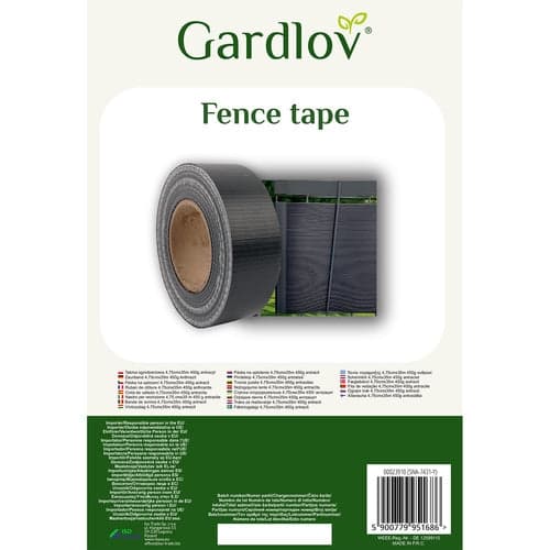 Fence strip PVC anthracite 4.75x3500 cm 450 g/m² incl 25 clips