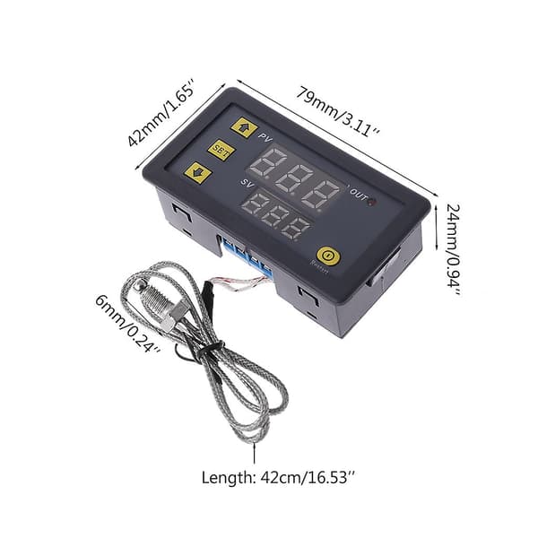 Digital Temperaturkontroller -60~500 K-typ M6 Sond Termoelement Sensor