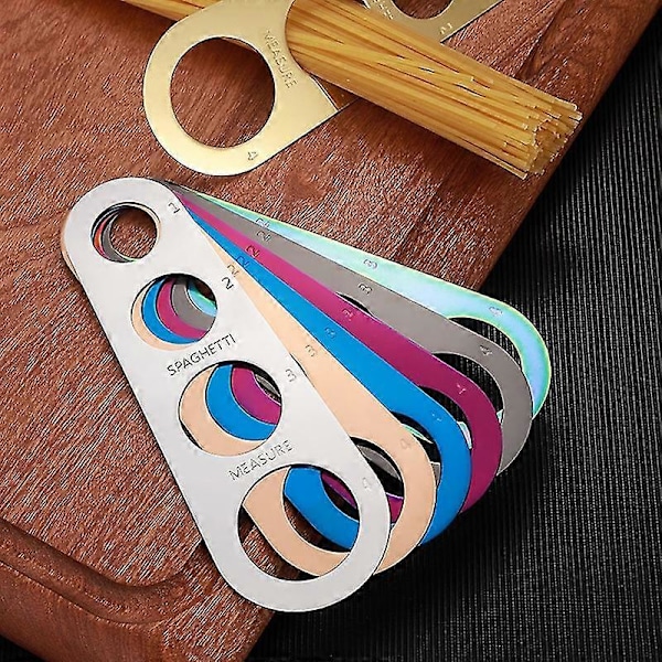 4 Hål Hög Precision Spaghetti Mätare 430 Rostfritt Stål Portionskontroll Spaghetti Mätverktyg Köksredskap Rose Gold