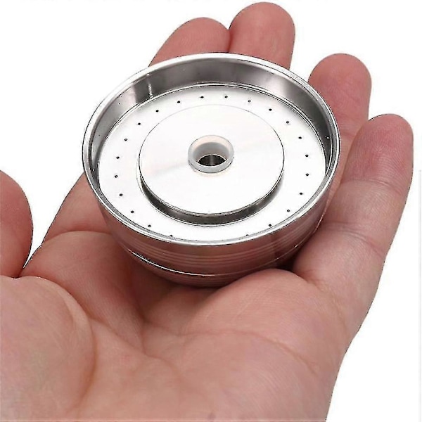 Kompatibel med Vertuo Next Rostfritt Stål Kapsel Vertuoline Återfyllningsbart Kaffe Filter, a