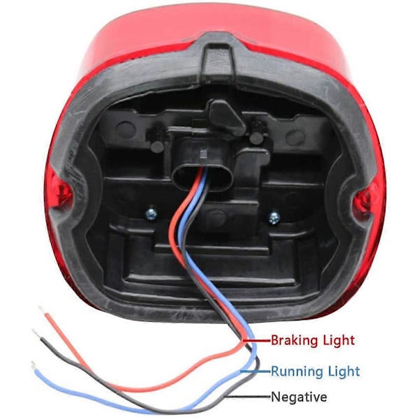 Röda LED Baklyktor Motorcykel Bakre Broms Körljus för Dyna Road Glide Street Touring