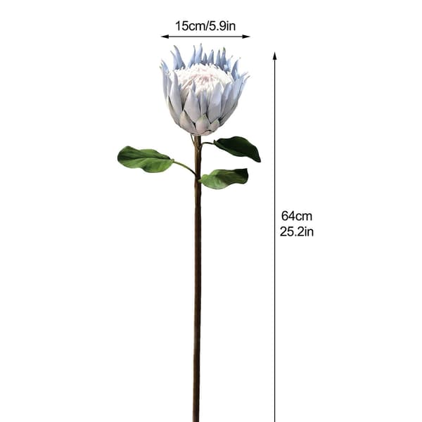 Blå Empress Blomma Sammet Konstgjord Protea för Heminredning