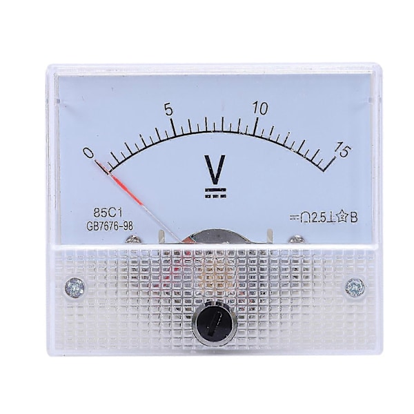 Högkvalitativ 85c1 Finjusteringsratt Analog Volt Panelmätare DC 0-15v