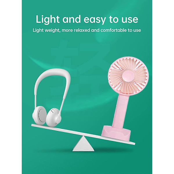 Nackfläkt, Portabel Fläkt, USB-fläkt, Portabel Nackfläkt Hängande Nackfläkt Sportfläkt Nackfläkt (Vit) (FMY)
