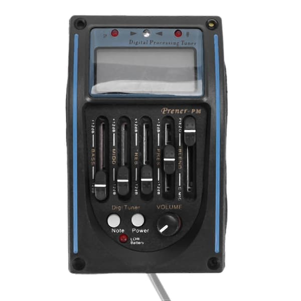 5-bånds akustisk guitar pickup Eq forforstærker LCD tuner equalizer med mikrofon Lc-5