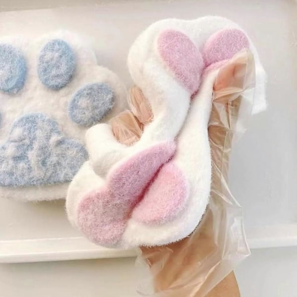 Handgjord Taba Squishy Stor Katt, Jätte Paw Squishy, Squishy Paw för Barn Vuxna Pinky white